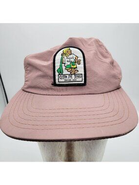 Vintage Kanvas By Katin Custom Surf Trunks Logo Snapback Hat Pink Adjustable Cap